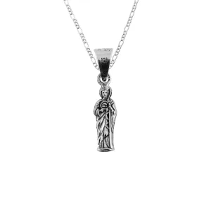 Dije de Plata San Judas Tadeo Chico con cadena