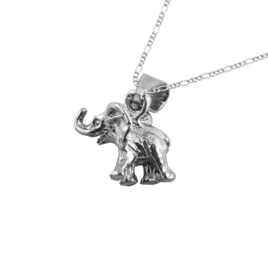 Dije de Plata Elefante Africano con cadena