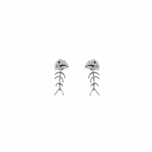 Aretes de Plata Esqueleto de Pez