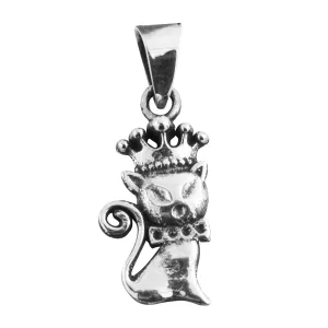 Dije de Plata Gatita Reyna con cadena