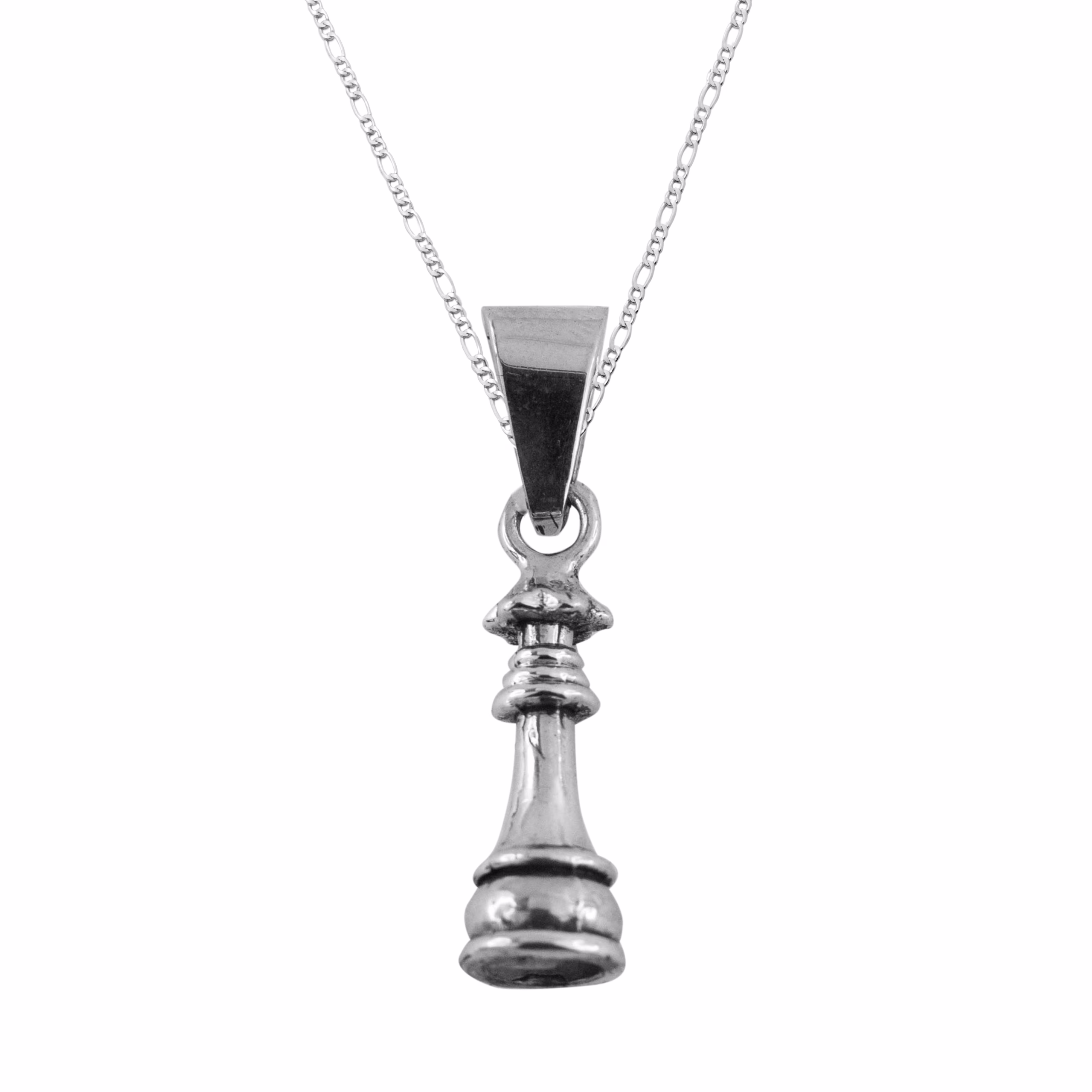 Dije de Plata Reina de Ajedrez con Cadena