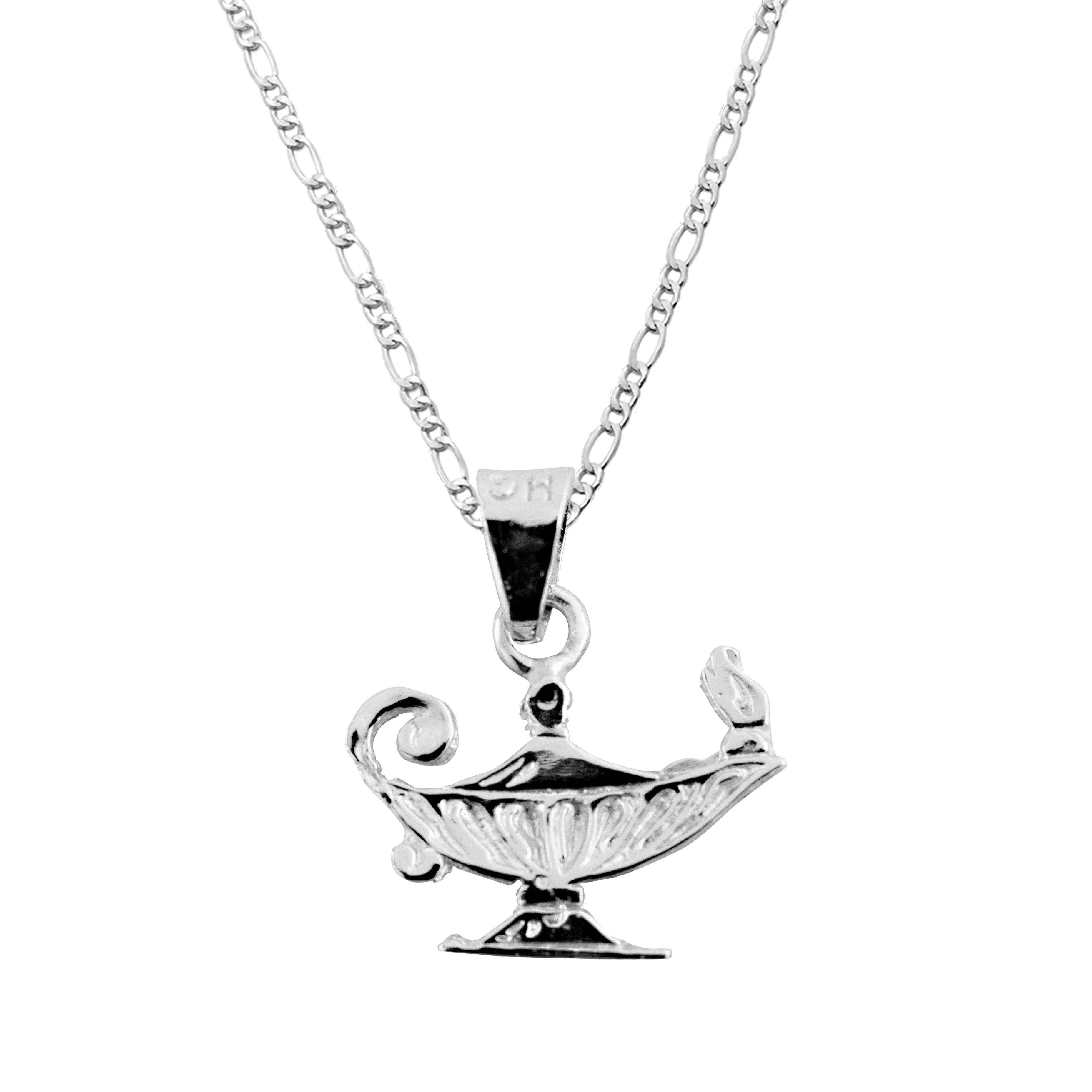 Dije de Plata Lampara de Enfermería con Cadena