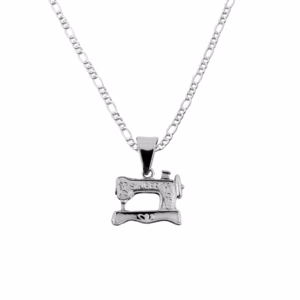Dije de Plata Maquina de Coser con cadena