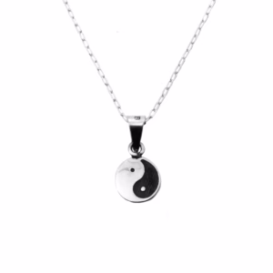 Dije de Plata Ying Yang chico con cadena