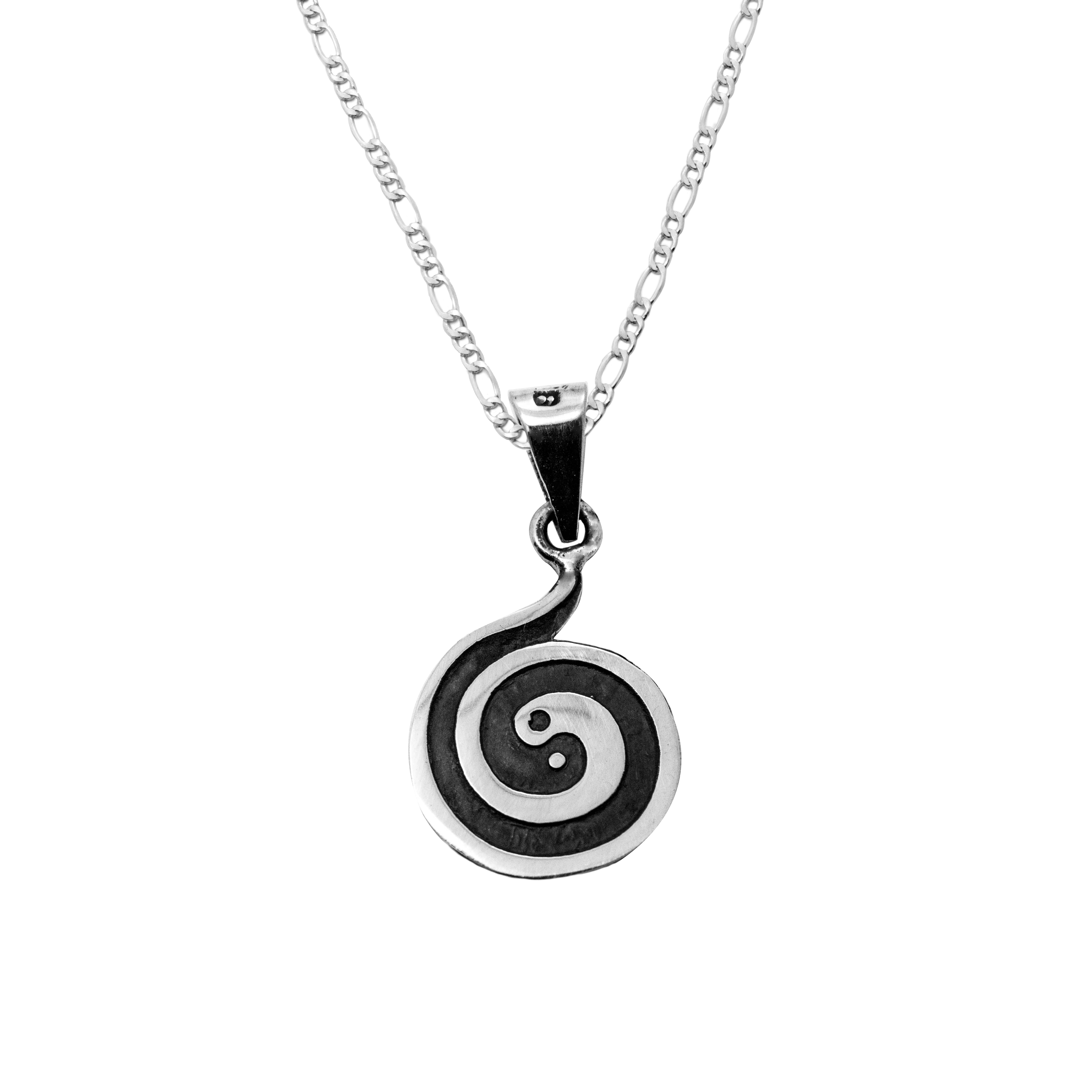 Dije de Plata Ying Yang Moderno con Cadena
