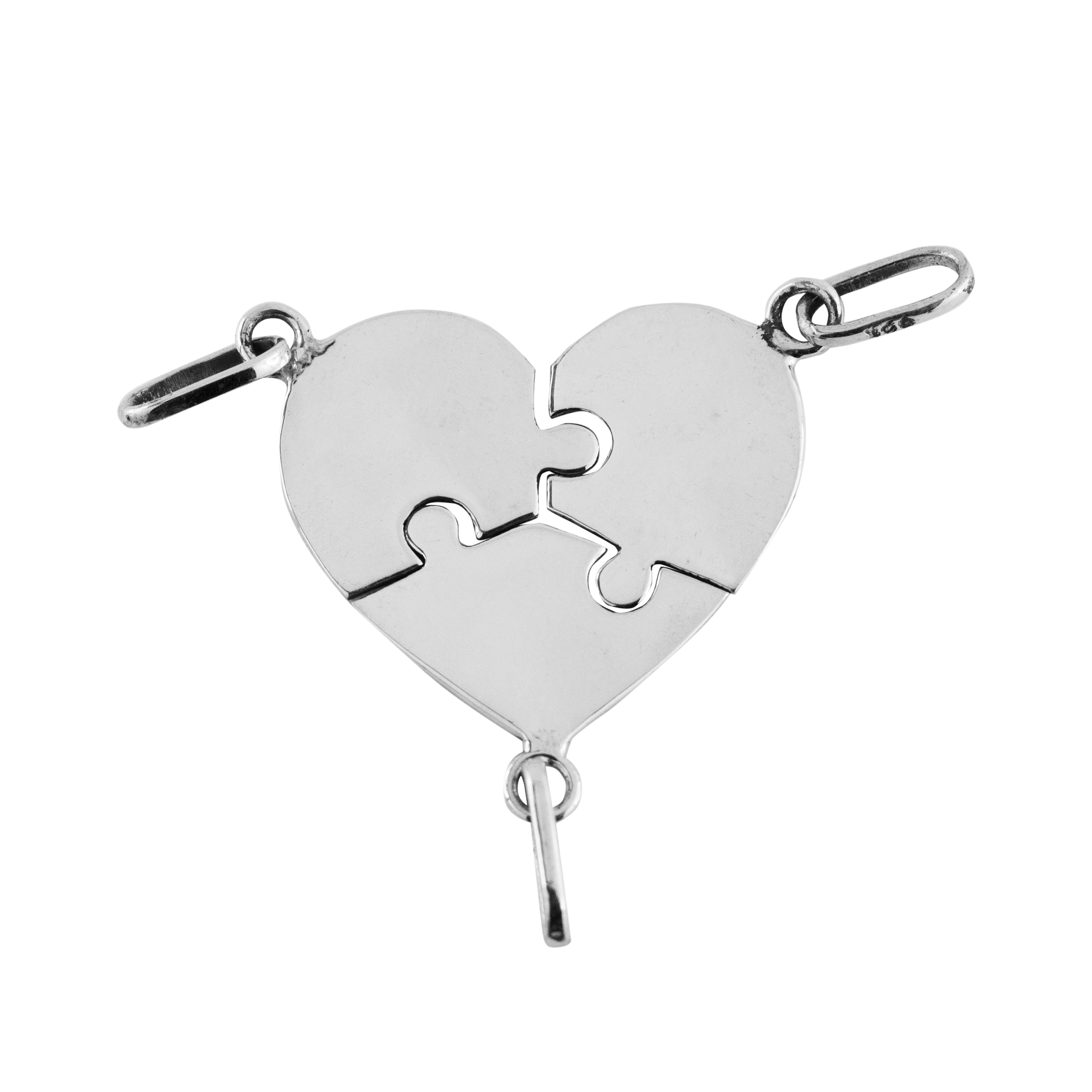 Dije de Plata Corazon 3 partes