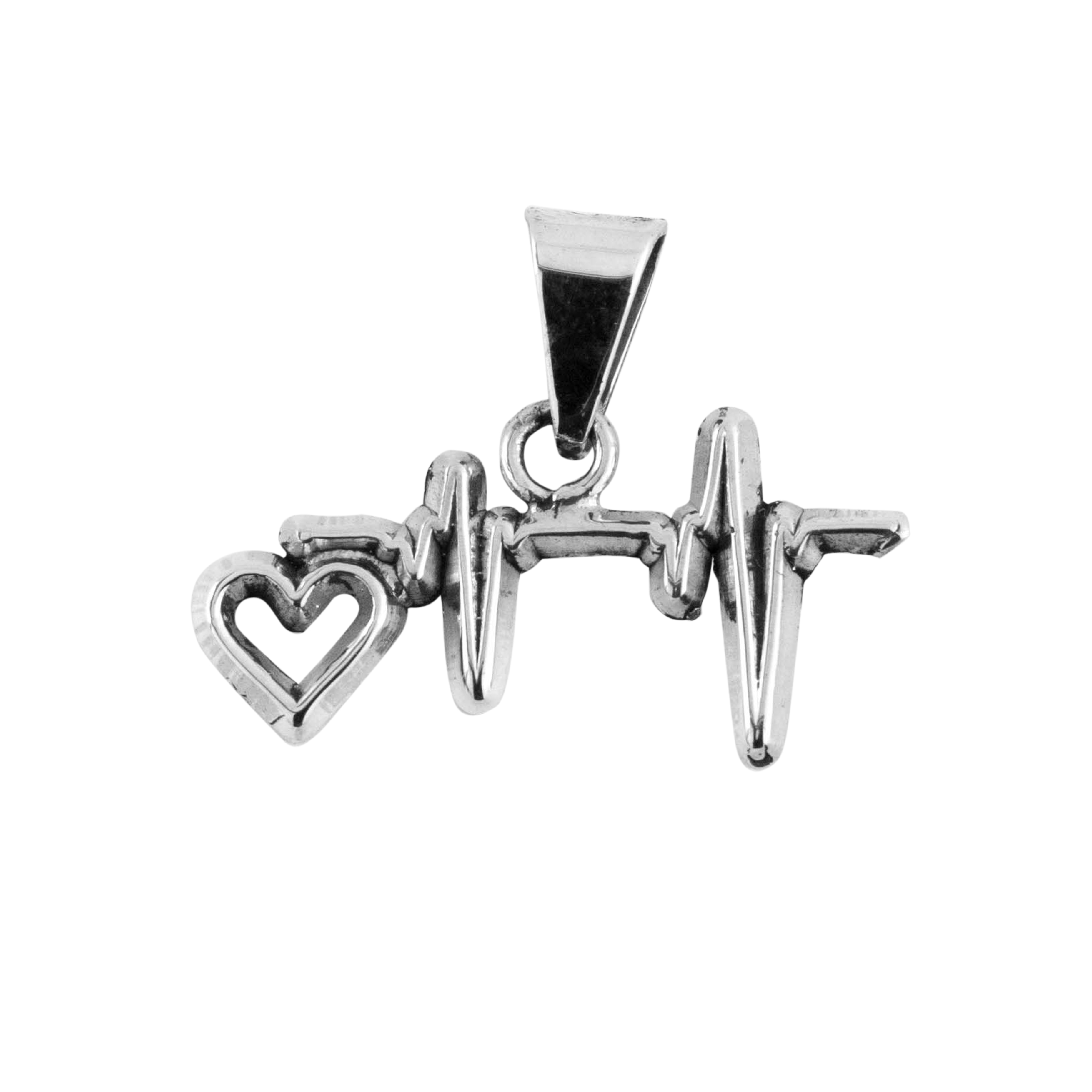 Dije de Plata Electrocardiograma con Corazon