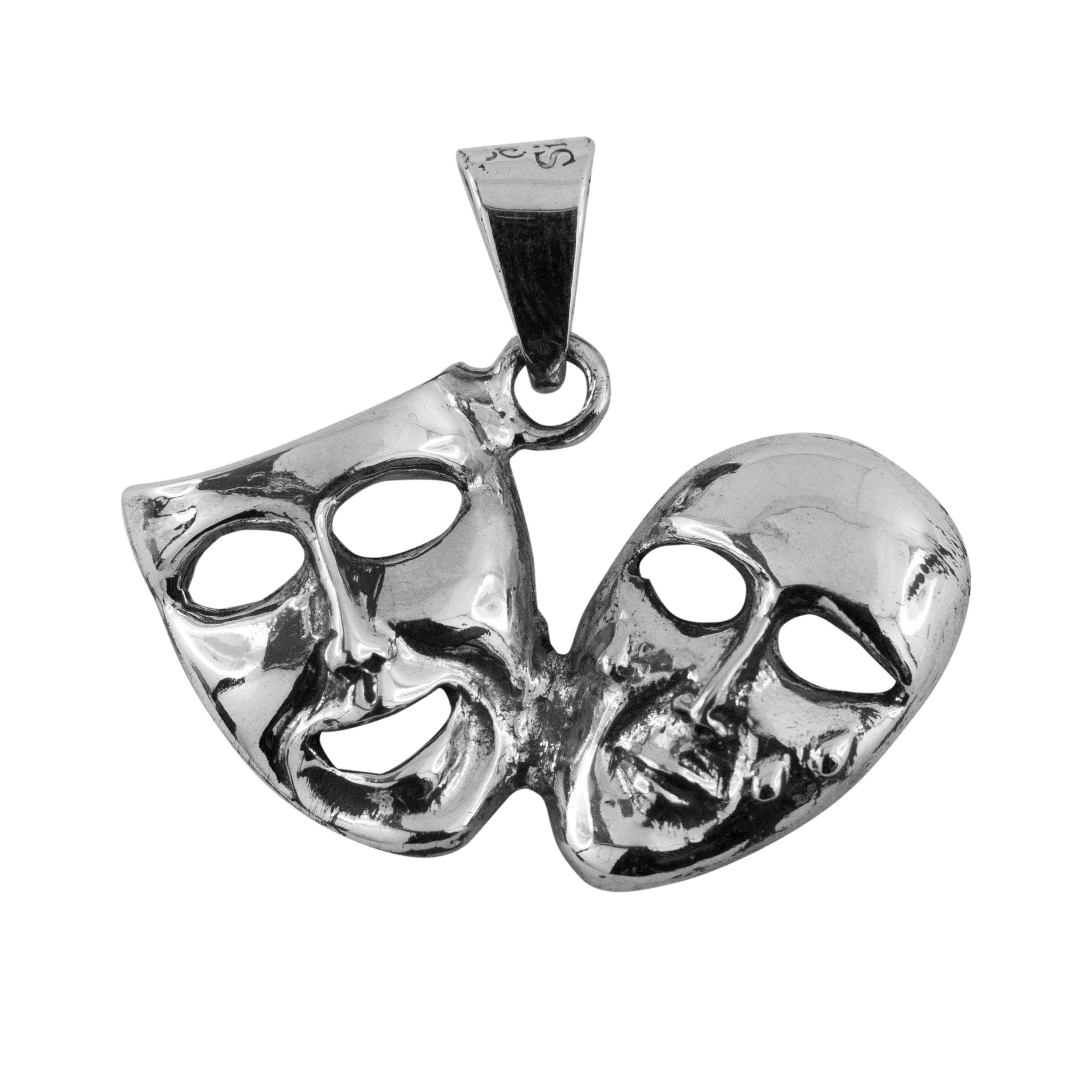 Dije de Plata Lagrimas y Risas Grande