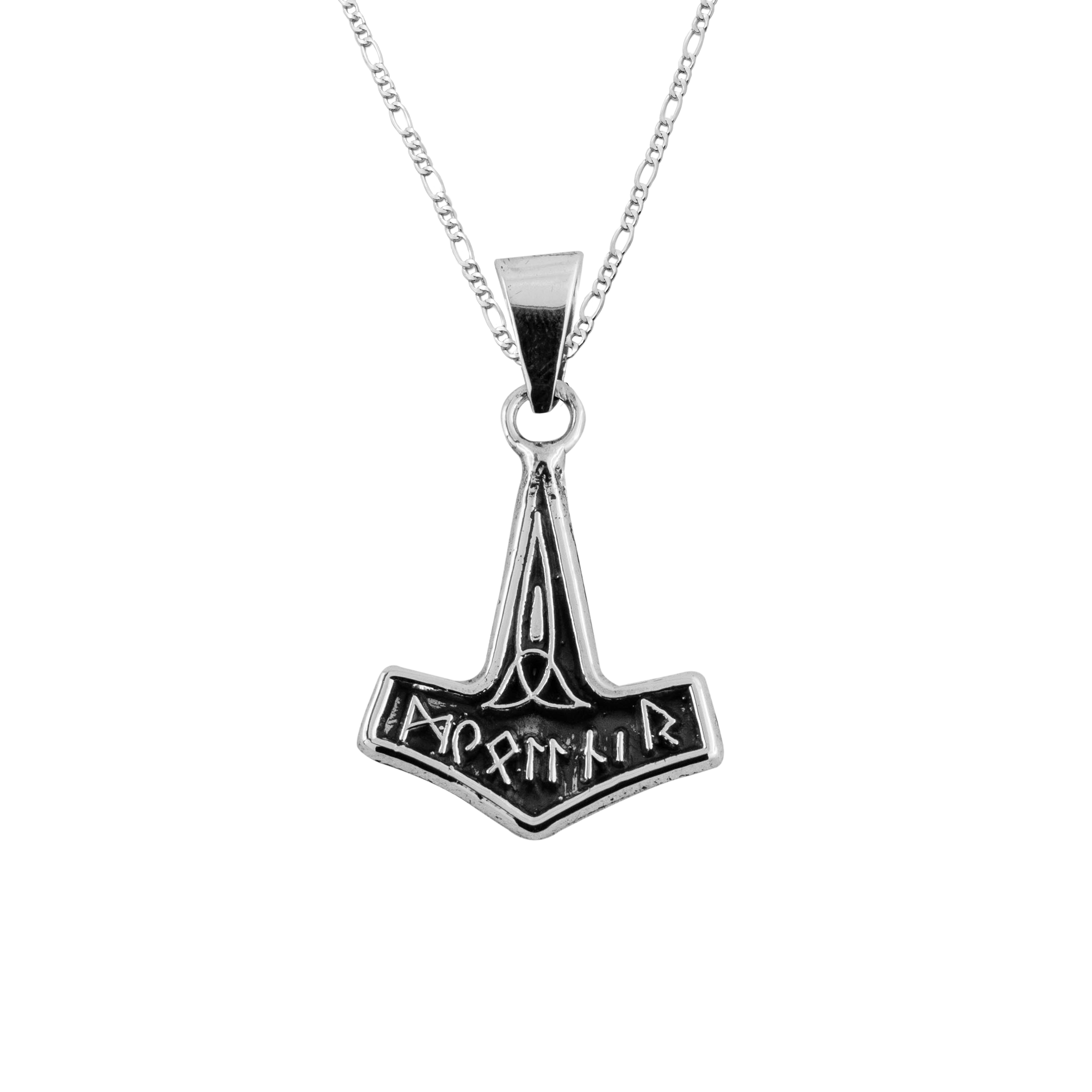 Dije de Plata Martillo Thor con Cadena