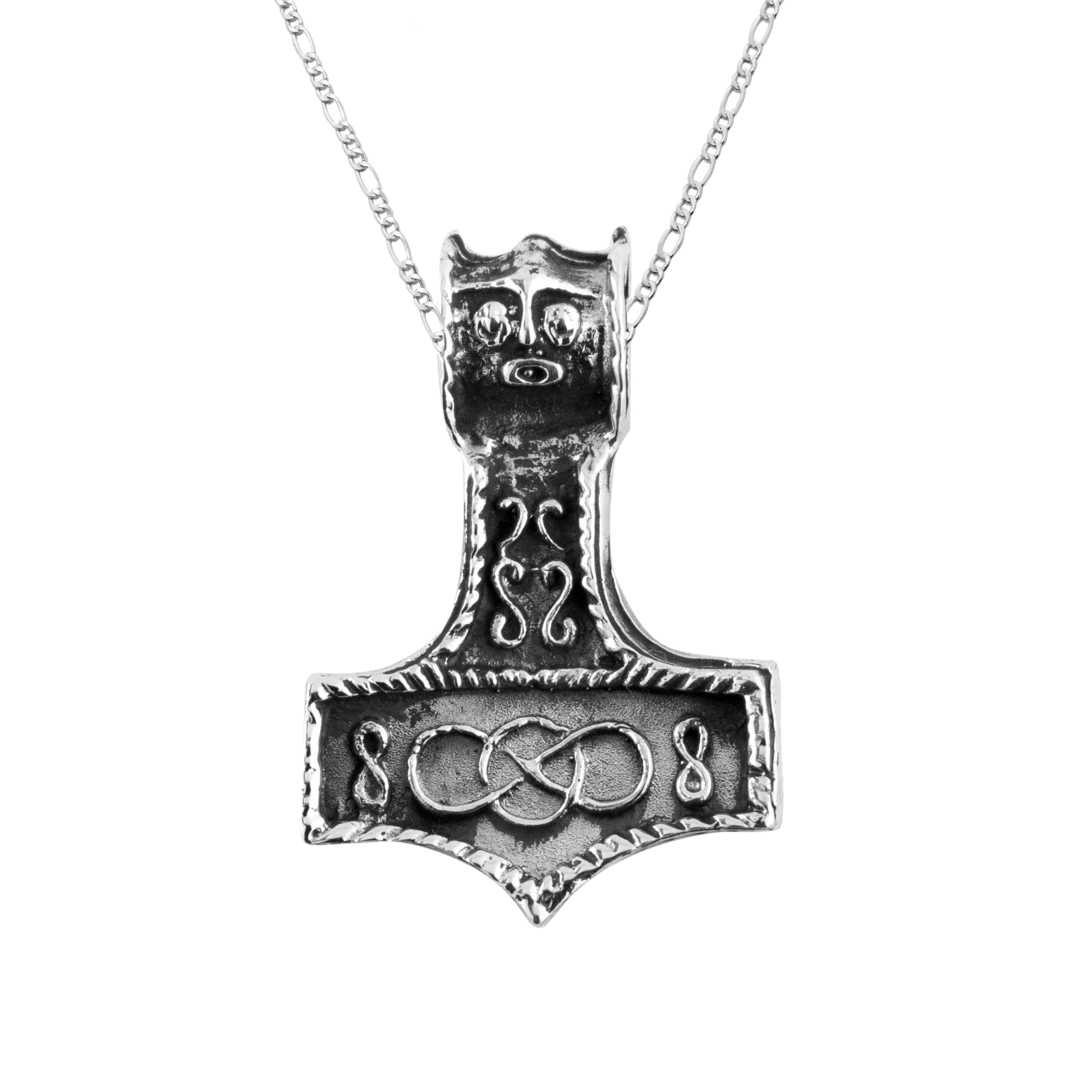 Dije de Plata Martillo Thor Selta con cadena