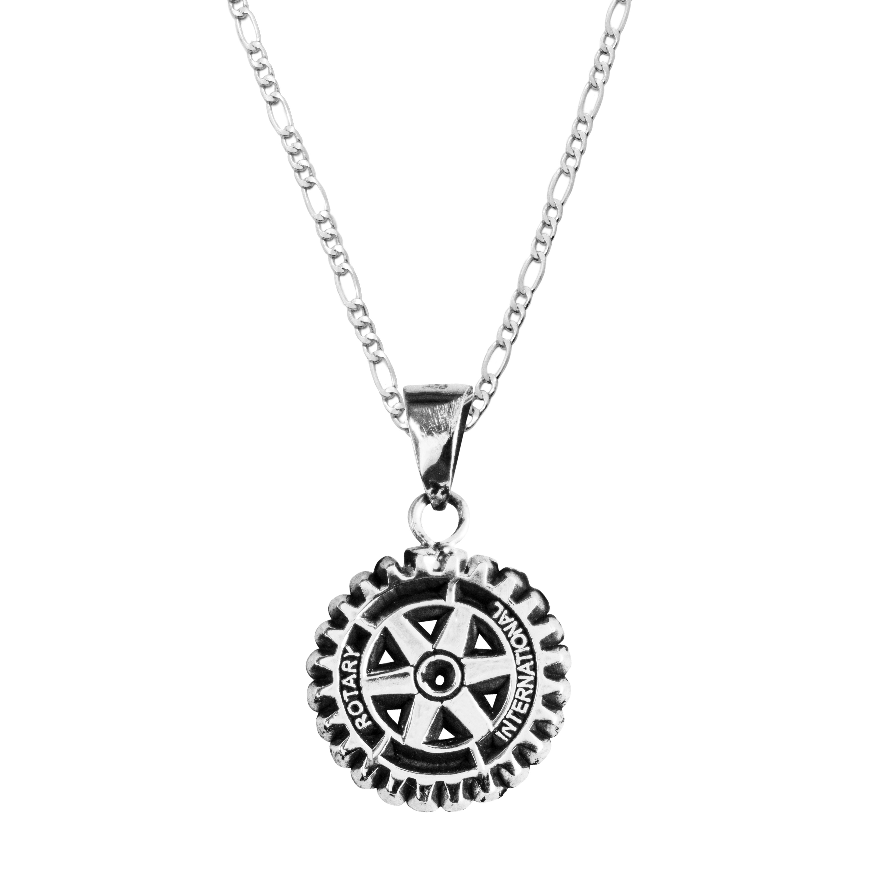 Dije Plata .925 Simbolo Rotary con cadena