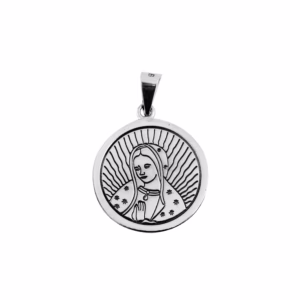 Dije de Plata Virgen de Guadalupe circular