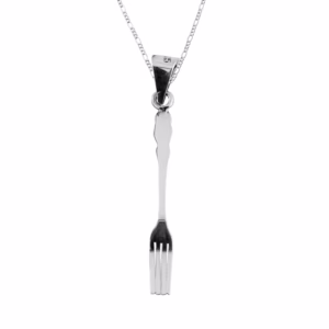Dije de Plata Tenedor con Cadena