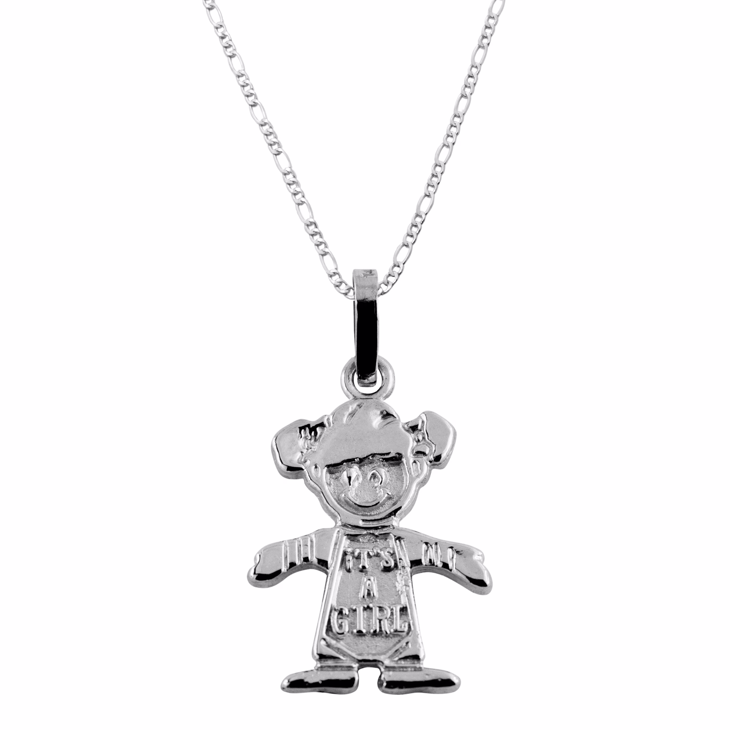 Dije de Plata Es Niña con cadena