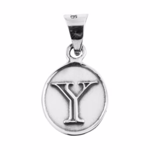 Dije de Plata Letra Y en Ovalo