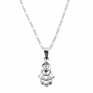Dije Plata 925 Mano De Fatima Calada con cadena
