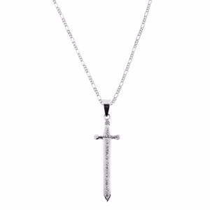 Dije Plata 925 Espada De San Miguel Arcangel con cadena
