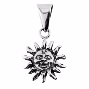 Dije Plata 925 Sol Solecito Con Rayos