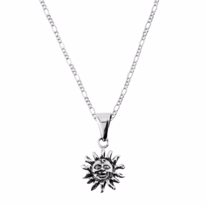 Dije Plata 925 Sol Solecito Con Rayos con cadena