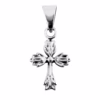 Dije Plata 925 Cruz Tulipan Chica con cadena - Imagen 2