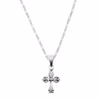 Dije Plata 925 Cruz Tulipan Chica con cadena