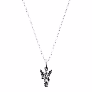 Dije Plata 925 Mini Arcangel con cadena