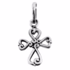 Dije De Plata 925 Cruz 4 Corazones