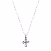 Dije De Plata 925 Cruz 4 Corazones con cadena