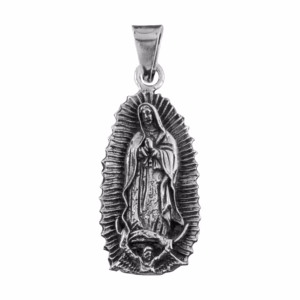 Dije de Plata Virgen de Guadalupe con Angelitos