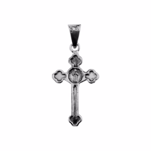 Dije de Plata Crucifijo Inri San Benito