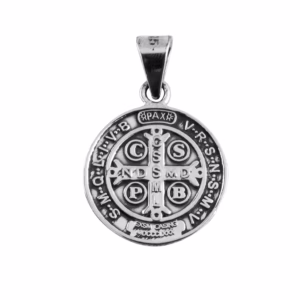 Dije de Plata Medalla Cruz de San Benito